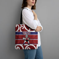 Southland Custom Rugby New Zealand Tote Bag Aotearoa Maori Pukana Tiki Mascot