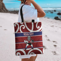 Southland Custom Rugby New Zealand Tote Bag Aotearoa Maori Pukana Tiki Mascot