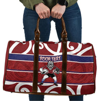 Southland Custom Rugby New Zealand Travel Bag Aotearoa Maori Pukana Tiki Mascot