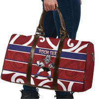 Southland Custom Rugby New Zealand Travel Bag Aotearoa Maori Pukana Tiki Mascot