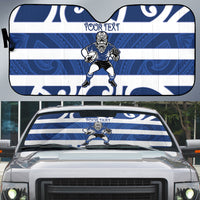 Auckland Custom Rugby New Zealand Auto Sun Shade Aotearoa Maori Pukana Tiki Mascot