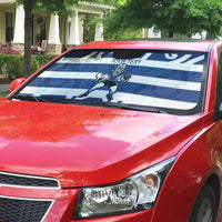 Auckland Custom Rugby New Zealand Auto Sun Shade Aotearoa Maori Pukana Tiki Mascot