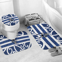 Auckland Custom Rugby New Zealand Bathroom Set Aotearoa Maori Pukana Tiki Mascot