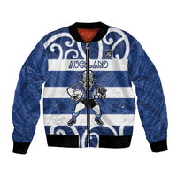 Auckland Custom Rugby New Zealand Bomber Jacket Aotearoa Maori Pukana Tiki Mascot