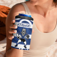 Auckland Custom Rugby New Zealand 4 in 1 Can Cooler Tumbler Aotearoa Maori Pukana Tiki Mascot