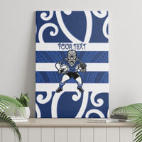 Auckland Custom Rugby New Zealand Canvas Wall Art Aotearoa Maori Pukana Tiki Mascot