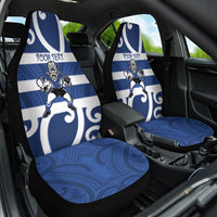 Auckland Custom Rugby New Zealand Car Seat Cover Aotearoa Maori Pukana Tiki Mascot