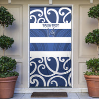 Auckland Custom Rugby New Zealand Door Cover Aotearoa Maori Pukana Tiki Mascot