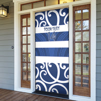 Auckland Custom Rugby New Zealand Door Cover Aotearoa Maori Pukana Tiki Mascot