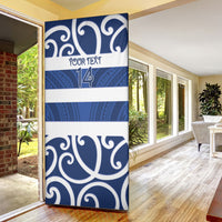 Auckland Custom Rugby New Zealand Door Cover Aotearoa Maori Pukana Tiki Mascot