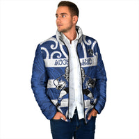 Auckland Custom Rugby New Zealand Padded Jacket Aotearoa Maori Pukana Tiki Mascot