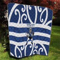 Auckland Custom Rugby New Zealand Quilt Aotearoa Maori Pukana Tiki Mascot