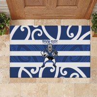 Auckland Custom Rugby New Zealand Rubber Doormat Aotearoa Maori Pukana Tiki Mascot