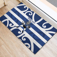 Auckland Custom Rugby New Zealand Rubber Doormat Aotearoa Maori Pukana Tiki Mascot