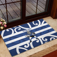 Auckland Custom Rugby New Zealand Rubber Doormat Aotearoa Maori Pukana Tiki Mascot