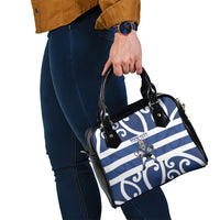 Auckland Custom Rugby New Zealand Shoulder Handbag Aotearoa Maori Pukana Tiki Mascot
