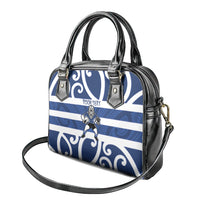 Auckland Custom Rugby New Zealand Shoulder Handbag Aotearoa Maori Pukana Tiki Mascot