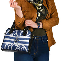 Auckland Custom Rugby New Zealand Shoulder Handbag Aotearoa Maori Pukana Tiki Mascot