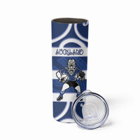 Auckland Custom Rugby New Zealand Skinny Tumbler Aotearoa Maori Pukana Tiki Mascot
