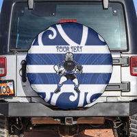 Auckland Custom Rugby New Zealand Spare Tire Cover Aotearoa Maori Pukana Tiki Mascot