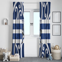 Auckland Custom Rugby New Zealand Window Curtain Aotearoa Maori Pukana Tiki Mascot