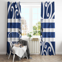 Auckland Custom Rugby New Zealand Window Curtain Aotearoa Maori Pukana Tiki Mascot