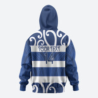 Auckland Custom Rugby New Zealand Zip Hoodie Aotearoa Maori Pukana Tiki Mascot