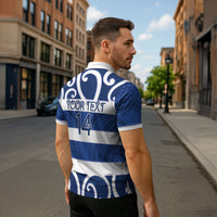 Auckland Custom Rugby New Zealand Zipper Polo Shirt Aotearoa Maori Pukana Tiki Mascot