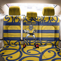 Bay of Plenty Custom Rugby New Zealand Back Car Seat Cover Aotearoa Maori Pukana Tiki Mascot