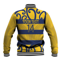 Bay of Plenty Custom Rugby New Zealand Baseball Jacket Aotearoa Maori Pukana Tiki Mascot
