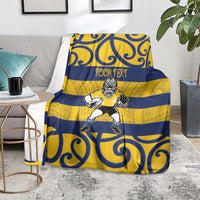 Bay of Plenty Custom Rugby New Zealand Blanket Aotearoa Maori Pukana Tiki Mascot