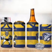 Bay of Plenty Custom Rugby New Zealand 4 in 1 Can Cooler Tumbler Aotearoa Maori Pukana Tiki Mascot