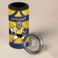 Bay of Plenty Custom Rugby New Zealand 4 in 1 Can Cooler Tumbler Aotearoa Maori Pukana Tiki Mascot