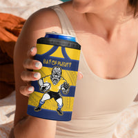Bay of Plenty Custom Rugby New Zealand 4 in 1 Can Cooler Tumbler Aotearoa Maori Pukana Tiki Mascot