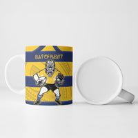 Bay of Plenty Custom Rugby New Zealand Ceramic Mug Aotearoa Maori Pukana Tiki Mascot