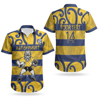 Bay of Plenty Custom Rugby New Zealand Couples Matching Mermaid Dress and Hawaiian Shirt Aotearoa Maori Pukana Tiki Mascot