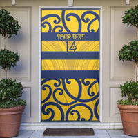 Bay of Plenty Custom Rugby New Zealand Door Cover Aotearoa Maori Pukana Tiki Mascot
