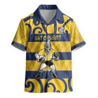 Bay of Plenty Custom Rugby New Zealand Kid Hawaiian Shirt Aotearoa Maori Pukana Tiki Mascot