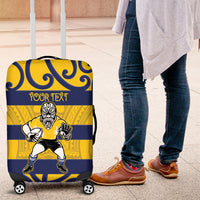 Bay of Plenty Custom Rugby New Zealand Luggage Cover Aotearoa Maori Pukana Tiki Mascot