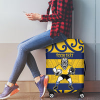 Bay of Plenty Custom Rugby New Zealand Luggage Cover Aotearoa Maori Pukana Tiki Mascot