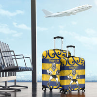 Bay of Plenty Custom Rugby New Zealand Luggage Cover Aotearoa Maori Pukana Tiki Mascot