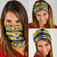 Bay of Plenty Custom Rugby New Zealand Neck Gaiter Aotearoa Maori Pukana Tiki Mascot