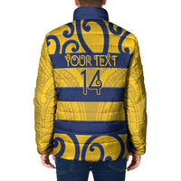 Bay of Plenty Custom Rugby New Zealand Padded Jacket Aotearoa Maori Pukana Tiki Mascot