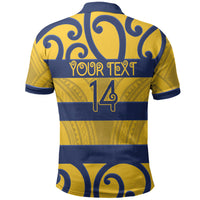 Bay of Plenty Custom Rugby New Zealand Polo Shirt Aotearoa Maori Pukana Tiki Mascot