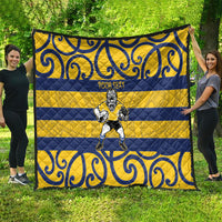 Bay of Plenty Custom Rugby New Zealand Quilt Aotearoa Maori Pukana Tiki Mascot