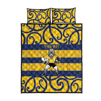 Bay of Plenty Custom Rugby New Zealand Quilt Bed Set Aotearoa Maori Pukana Tiki Mascot