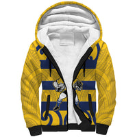 Bay of Plenty Custom Rugby New Zealand Sherpa Hoodie Aotearoa Maori Pukana Tiki Mascot
