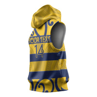 Bay of Plenty Custom Rugby New Zealand Sleeveless Hoodie Aotearoa Maori Pukana Tiki Mascot