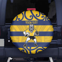 Bay of Plenty Custom Rugby New Zealand Spare Tire Cover Aotearoa Maori Pukana Tiki Mascot
