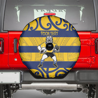 Bay of Plenty Custom Rugby New Zealand Spare Tire Cover Aotearoa Maori Pukana Tiki Mascot